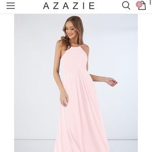 Azazie Ginger Blushing Pink size 2